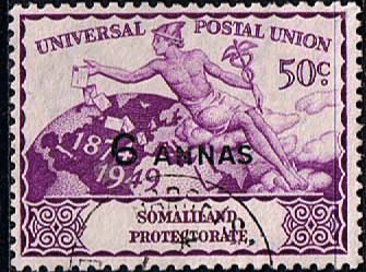 Somaliland Protectorate 1949 Universal Postal Union SG 123 Fine Used