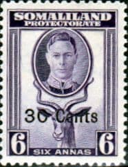 Somaliland Protectorate 1951 King George VI Decimal Surcharged SG 129 Fine Mint