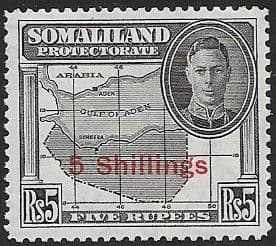 Somaliland Protectorate 1951 King George VI Decimal Surcharged SG 135 Fine Mint