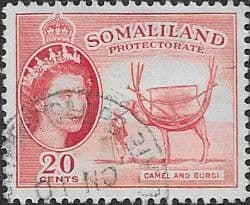 Somaliland Protectorate 1953 Queen Elizabeth SG140 Fine Used