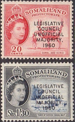 Somaliland Protectorate 1960 Legislative Council's Unofficial Majority Set Fine Mint
