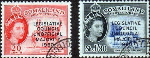 Somaliland Protectorate 1960 Legislative Council's Unofficial Majority Set Fine Used
