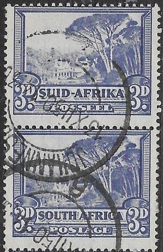 South Africa 1933 Gold Mine SG 59 Vertical Pair Fine Used