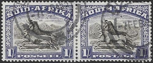 South Africa 1933 Orange Tree SG 62 Horizontal Pair Fine Used