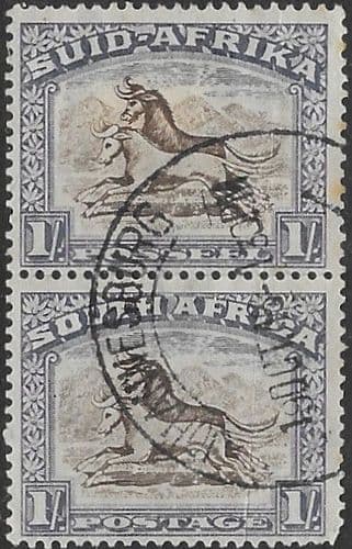 South Africa 1933 Orange Tree SG 62 Vertical Pair Fine Used