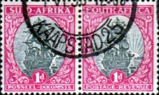 South Africa 1933 Van Riebeecks Ship SG 56 Pair Fine Used