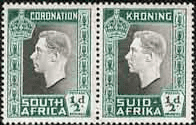 South Africa 1937 King George VI Coronation SG 71 Pair Fine Mint
