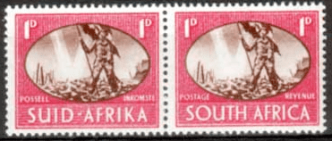 South Africa 1946 King George VI Victory SG 108 Horizontal Pair Fine Mint