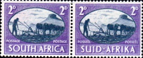 South Africa 1946 King George VI Victory SG 109 Pair Fine Mint
