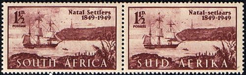 South Africa 1949 Natal Settlers Pair Fine Mint