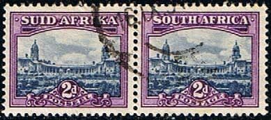 South Africa 1950 Union Building Pair Fine Used