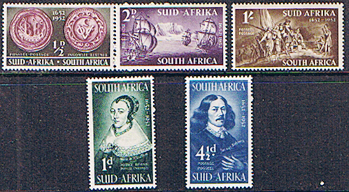 South Africa 1952 Van Riebeeck Set Fine Mint