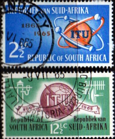South Africa 1965 l.T.U. Centenary Set Fine Used