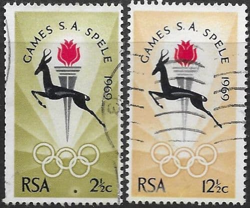 South Africa 1969 Bloemfontein Games Set Fine Used