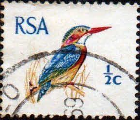 South Africa 1969 Natal Pygmy Kingfisher SG 276a Fine Used