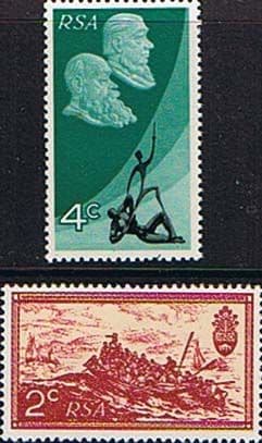 South Africa 1971 Tenth Anniversery of the Republic Reversed Watermark Set Fine Mint