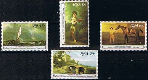 South Africa 1980 Paintings from National Gallery Set Fine Mint