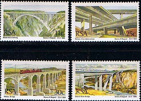 South Africa 1984 Bridges Set Fine Mint