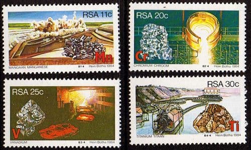 South Africa 1984 Strategic Minerals Set Fine Mint