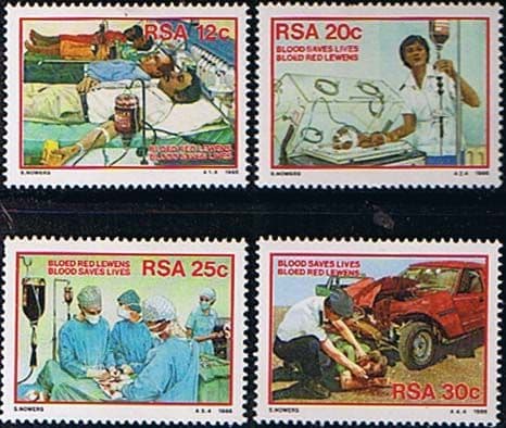 South Africa 1986 Blood Donor Campaign Set Fine Mint