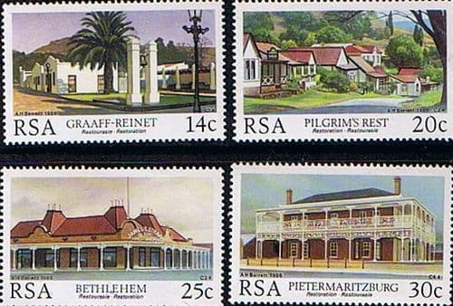 South Africa 1986 Restoration of Historic Buildings Set Fine Mint