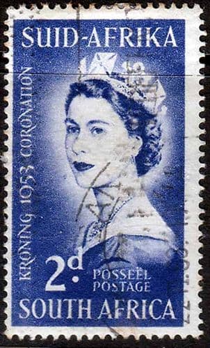 South Africa Queen Elizabeth II 1953 Coronation Fine Used