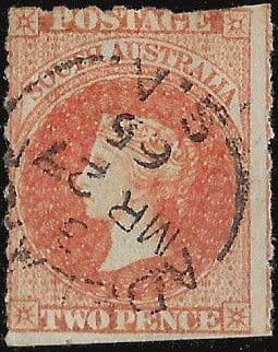 South Australia 1856 Queen Victoria SG 7 Good Used