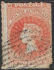 South Australia 1856 Queen Victoria SG 7 Used