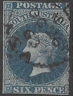 South Australia 1856 Queen Victoria SG10 Used