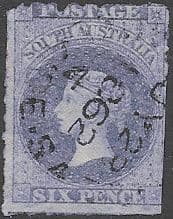 South Australia 1858 Queen Victoria SG 17 Good Used