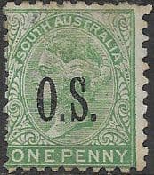 South Australia 1888 Queen Victoria Official Overprint SG O54 Fine Mint