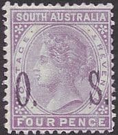 South Australia 1899 Queen Victoria Official Overprint SG O84 Fine Mint