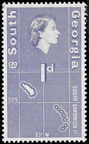 South Georgia 1963 Map SG 2 Fine Mint