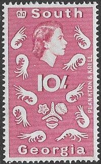 South Georgia 1963 Plankton and krill SG 14 Fine Mint