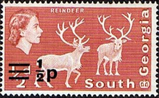 South Georgia 1971 Decimal Surcharges SG 18a Fine Mint