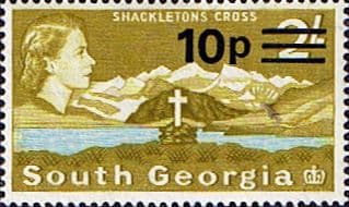 South Georgia 1971 Decimal Surcharges SG 28 Fine Mint
