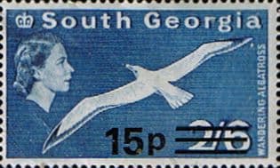 South Georgia 1971 Wandering Albatross Surcharged SG 29 Fine Mint