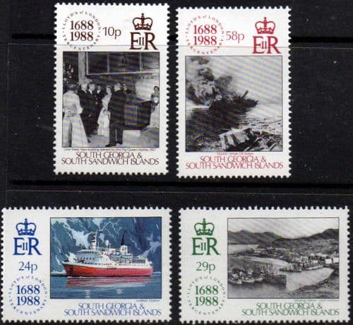 South Georgia 1988 Lloyd's of London Set Fine Mint