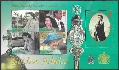 South Georgia 2002 Golden Jubilee Miniature Sheet Fine Mint