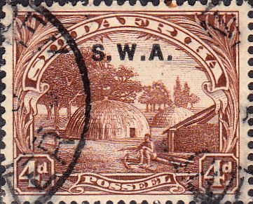 South West Africa 1927 Native Kraal Single Afrikaans SG 62 Fine Used