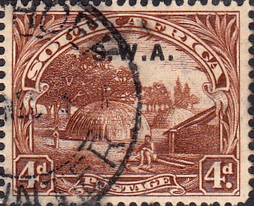 South West Africa 1927 Native Kraal Single English SG 62 Fine Used