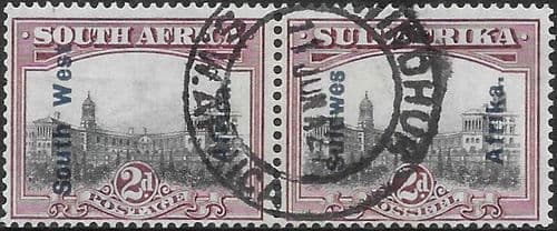 South West Africa 1927 Union Buildings Pretoria Horizontal Pair SG 49 Fine Used