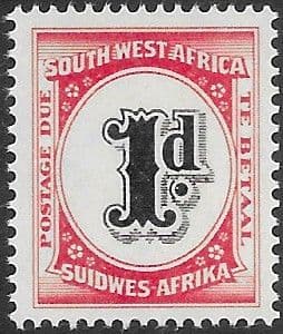 South West Africa 1931 Post Due SG D48 Fine Mint