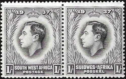 South West Africa 1937 Coronation Horizontal Pair SG 104 Fine Mint