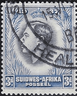 South West Africa 1937 Coronation Single Afrikaans SG 101 Fine Used