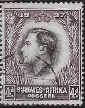 South West Africa 1937 Coronation Single Afrikaans SG 102 Fine Used