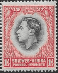 South West Africa 1937 Coronation Single Afrikaans SG 98 Fine Mint