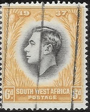 South West Africa 1937 Coronation Single English SG 103  Fine Used