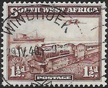 South West Africa 1937 Mail Train English SG 96A  Fine Used