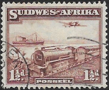 South West Africa 1937 Mail Train SG 96E Fine Used